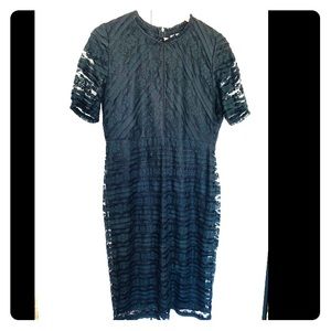 Black lace cocktail dress